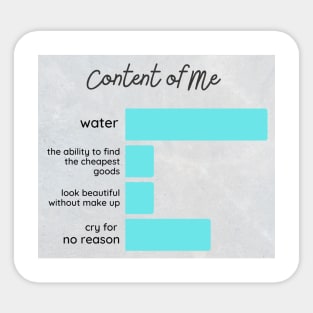 Content of Me Sticker